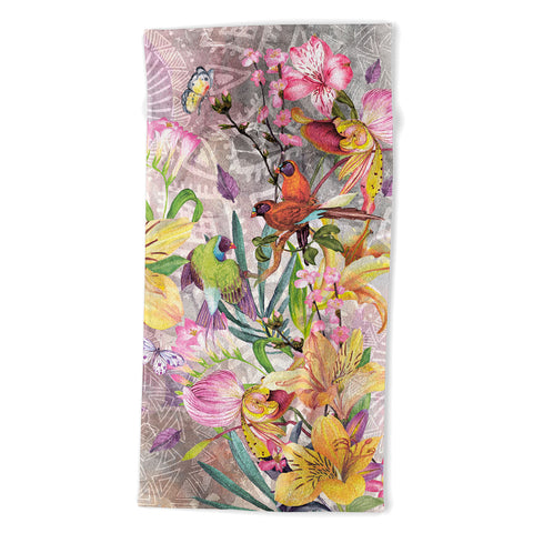 Marta Barragan Camarasa Nature among mandalas Beach Towel