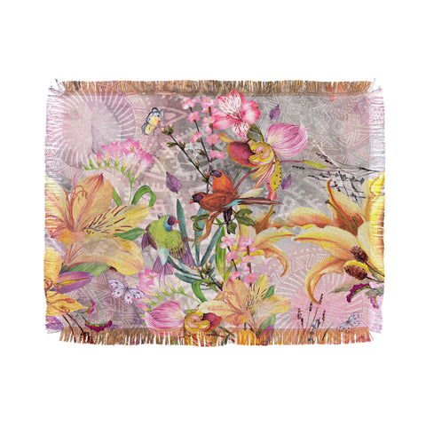 Marta Barragan Camarasa Nature among mandalas Throw Blanket