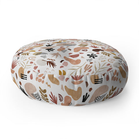 Marta Barragan Camarasa Nature desert terrazzo Floor Pillow Round