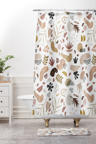 Marta Barragan Camarasa Nature desert terrazzo Shower Curtain And Mat