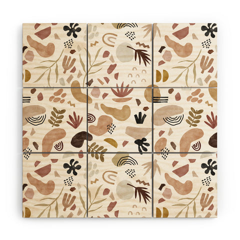 Marta Barragan Camarasa Nature desert terrazzo Wood Wall Mural