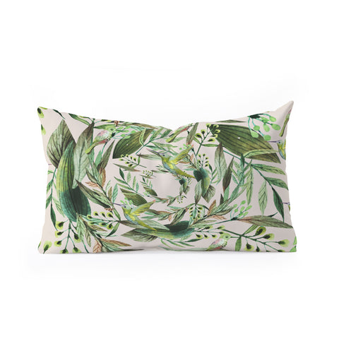 Marta Barragan Camarasa Nature in circles Oblong Throw Pillow