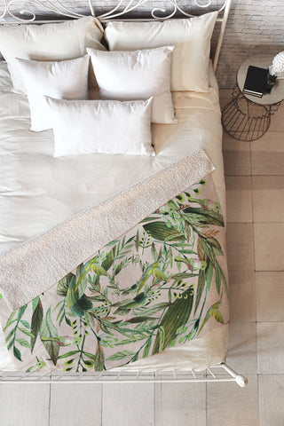 Marta Barragan Camarasa Nature in circles Fleece Throw Blanket