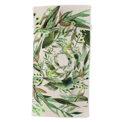 Marta Barragan Camarasa Nature in circles Beach Towel