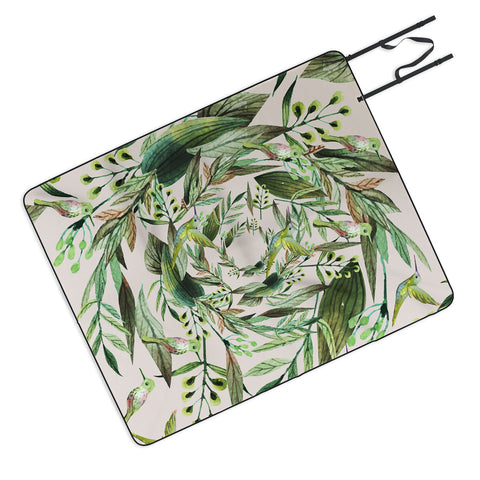 Marta Barragan Camarasa Nature in circles Picnic Blanket