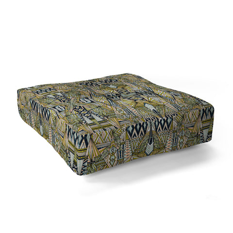 Marta Barragan Camarasa Nature tribal pattern Floor Pillow Square