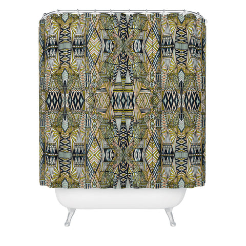 Marta Barragan Camarasa Nature tribal pattern Shower Curtain