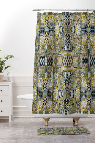 Marta Barragan Camarasa Nature tribal pattern Shower Curtain And Mat
