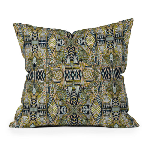 Marta Barragan Camarasa Nature tribal pattern Throw Pillow