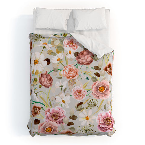 Marta Barragan Camarasa Nice garden blooms Duvet Cover