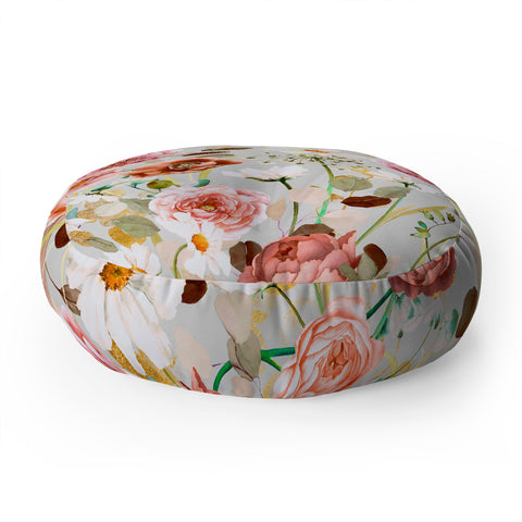 Marta Barragan Camarasa Nice garden blooms Floor Pillow Round