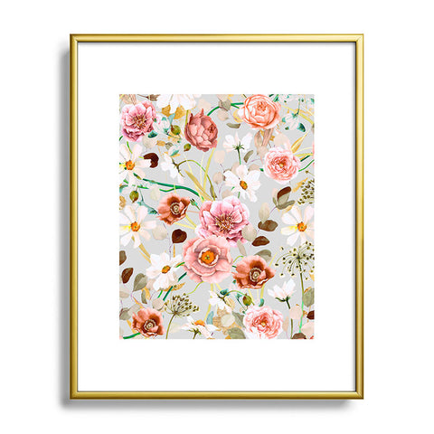 Marta Barragan Camarasa Nice garden blooms Metal Framed Art Print
