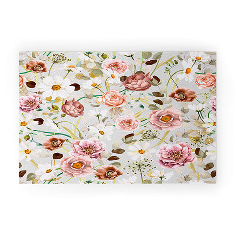 Marta Barragan Camarasa Nice garden blooms Welcome Mat