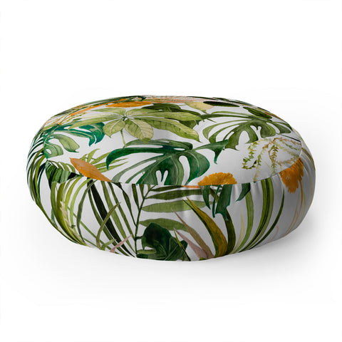Marta Barragan Camarasa Nice jungle Floor Pillow Round