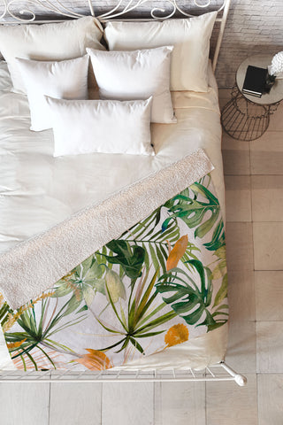 Marta Barragan Camarasa Nice jungle Fleece Throw Blanket