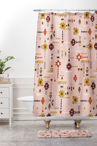 Marta Barragan Camarasa Nice pink Nomad Shower Curtain And Mat
