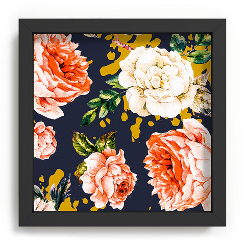 Marta Barragan Camarasa Night garden brushstrokes Recessed Framing Square