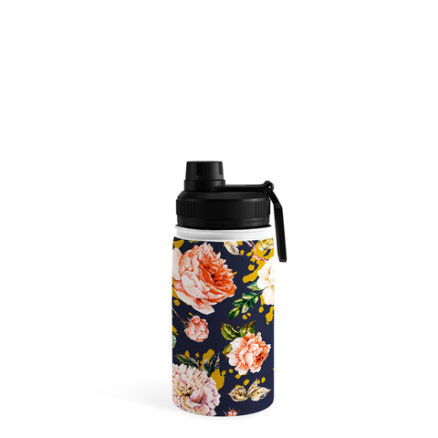 Marta Barragan Camarasa Night garden brushstrokes Water Bottle