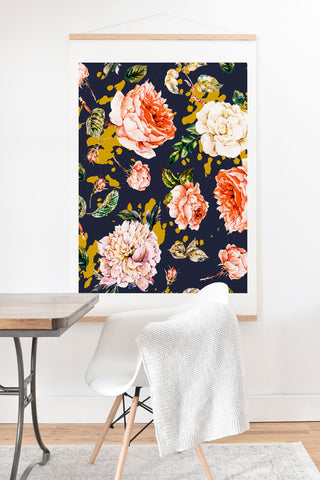 Marta Barragan Camarasa Night garden brushstrokes Art Print And Hanger