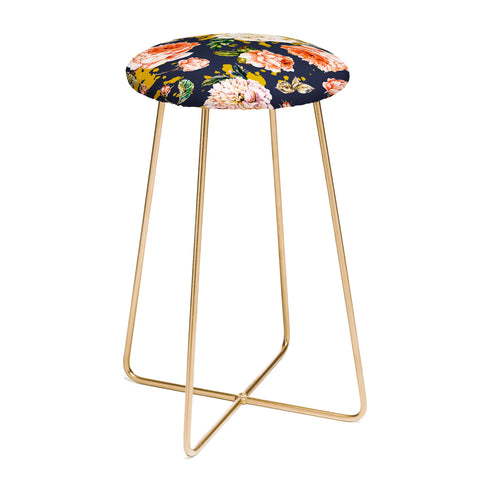 Marta Barragan Camarasa Night garden brushstrokes Counter Stool