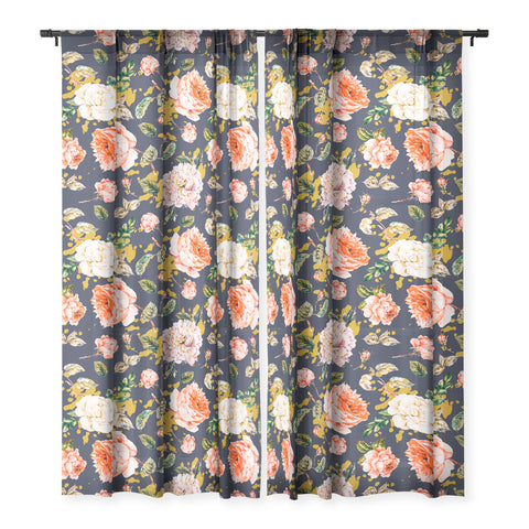 Marta Barragan Camarasa Night garden brushstrokes Sheer Non Repeat