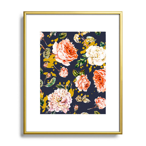 Marta Barragan Camarasa Night garden brushstrokes Metal Framed Art Print