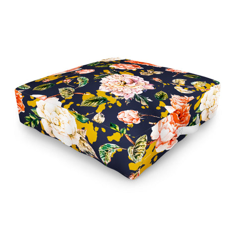 Marta Barragan Camarasa Night garden brushstrokes Outdoor Floor Cushion