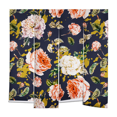 Marta Barragan Camarasa Night garden brushstrokes Wall Mural