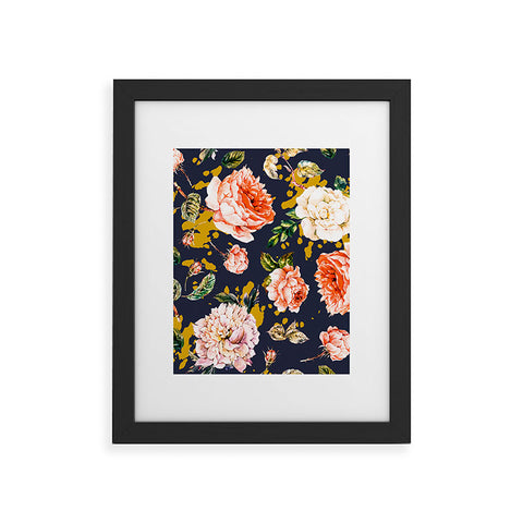Marta Barragan Camarasa Night garden brushstrokes Framed Art Print