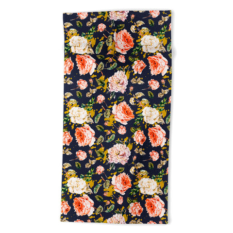 Marta Barragan Camarasa Night garden brushstrokes Beach Towel