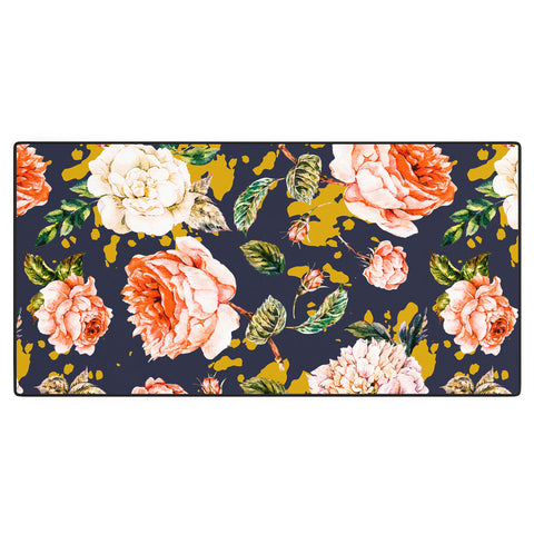 Marta Barragan Camarasa Night garden brushstrokes Desk Mat