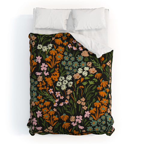 Marta Barragan Camarasa Night in the flowered meadow Comforter