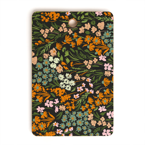 Marta Barragan Camarasa Night in the flowered meadow Cutting Board Rectangle