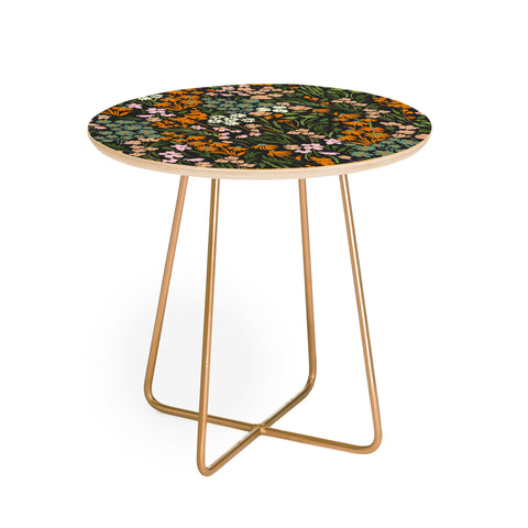 Marta Barragan Camarasa Night in the flowered meadow Round Side Table