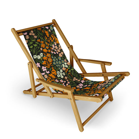 Marta Barragan Camarasa Night in the flowered meadow Sling Chair