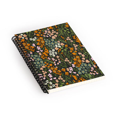 Marta Barragan Camarasa Night in the flowered meadow Spiral Notebook