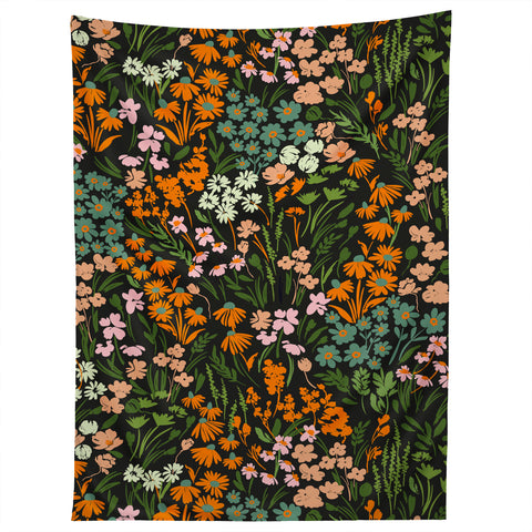 Marta Barragan Camarasa Night in the flowered meadow Tapestry