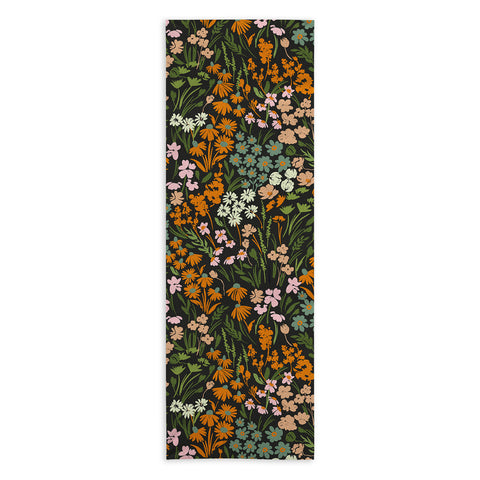 Marta Barragan Camarasa Night in the flowered meadow Yoga Towel