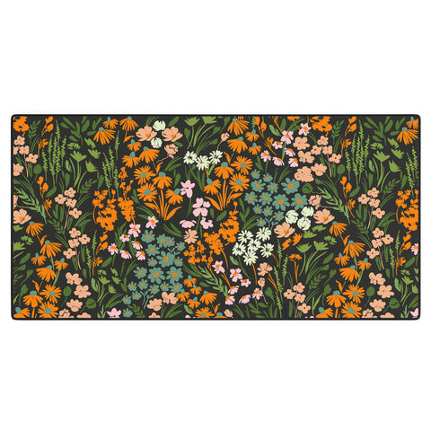 Marta Barragan Camarasa Night in the flowered meadow Desk Mat