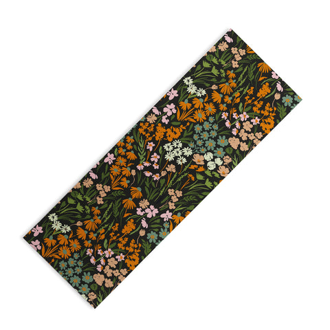Marta Barragan Camarasa Night in the flowered meadow Yoga Mat