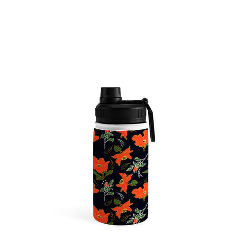 Marta Barragan Camarasa Night red bloom Water Bottle