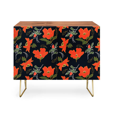 Marta Barragan Camarasa Night red bloom Credenza