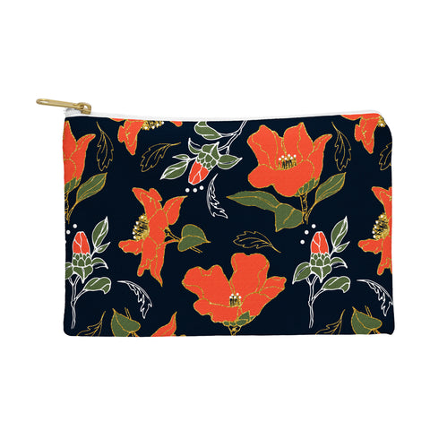Marta Barragan Camarasa Night red bloom Pouch