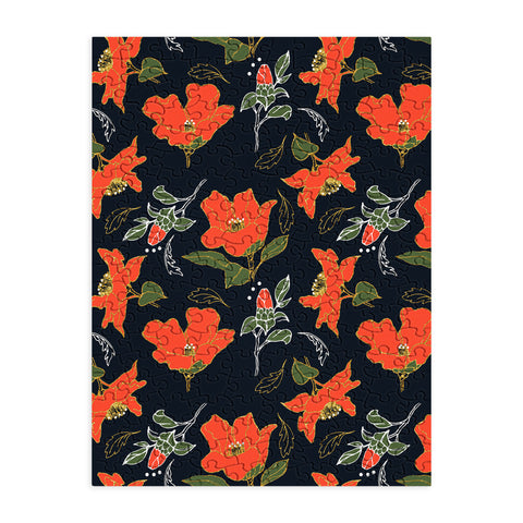 Marta Barragan Camarasa Night red bloom Puzzle