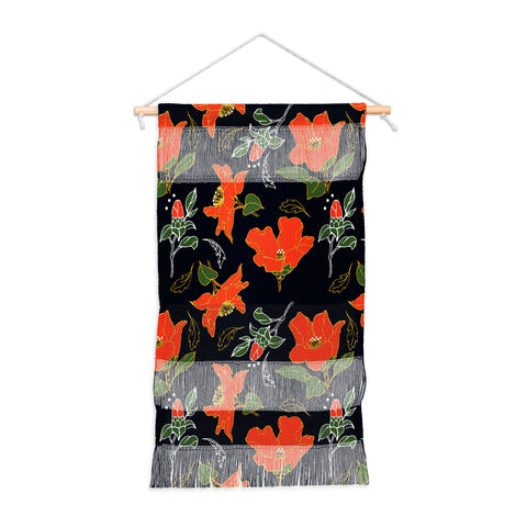 Marta Barragan Camarasa Night red bloom Wall Hanging Portrait