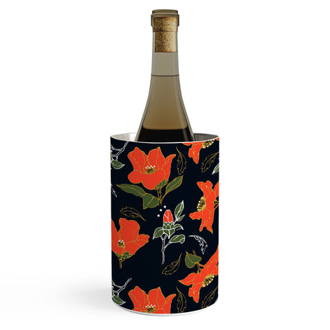 Marta Barragan Camarasa Night red bloom Wine Chiller
