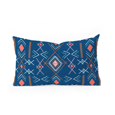 Marta Barragan Camarasa Nomadic tribal elements Oblong Throw Pillow
