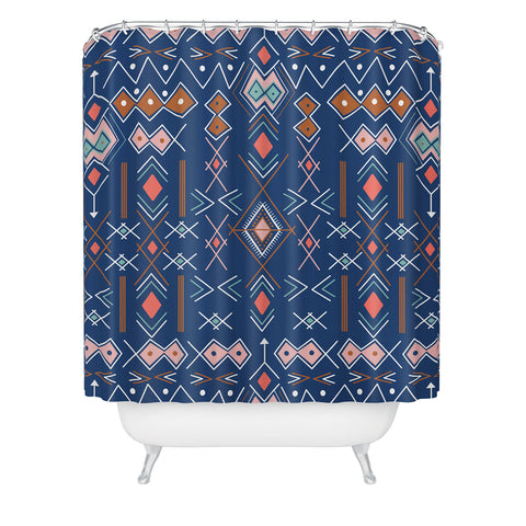 Marta Barragan Camarasa Nomadic tribal elements Shower Curtain