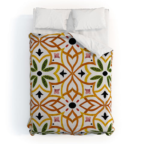 Marta Barragan Camarasa Obsession nature mosaics Duvet Cover
