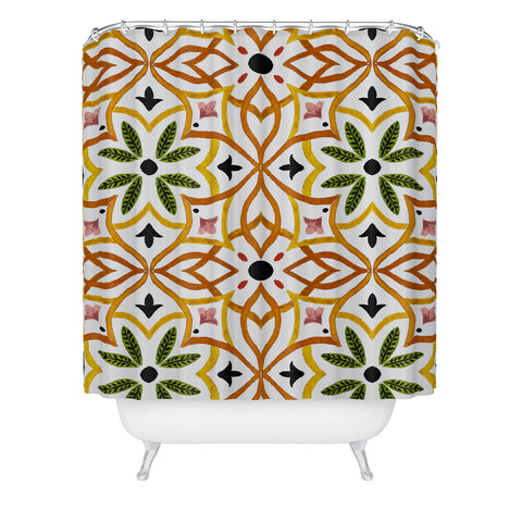 Marta Barragan Camarasa Obsession nature mosaics Shower Curtain